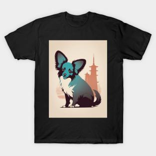 Papillon Dog 4 - Japanese Old Vintage T-Shirt